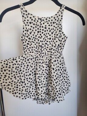 Little Minis Black Floral Cotton Dress Toddler Girl Fit And Flare Size 4 T